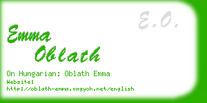 emma oblath business card